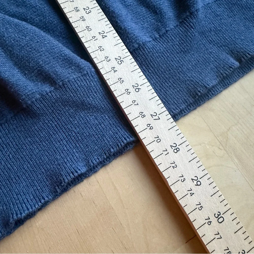 Lachlan XL Mens British Inspired Blue‎ Heathered V-Neck Pullover Sweater Cotton